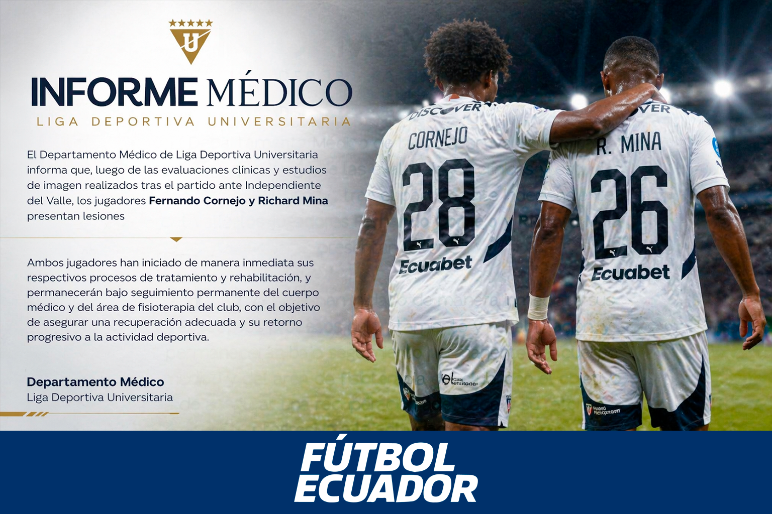 Lesiones golpean a Liga de Quito tras duelo ante Independiente del Valle
