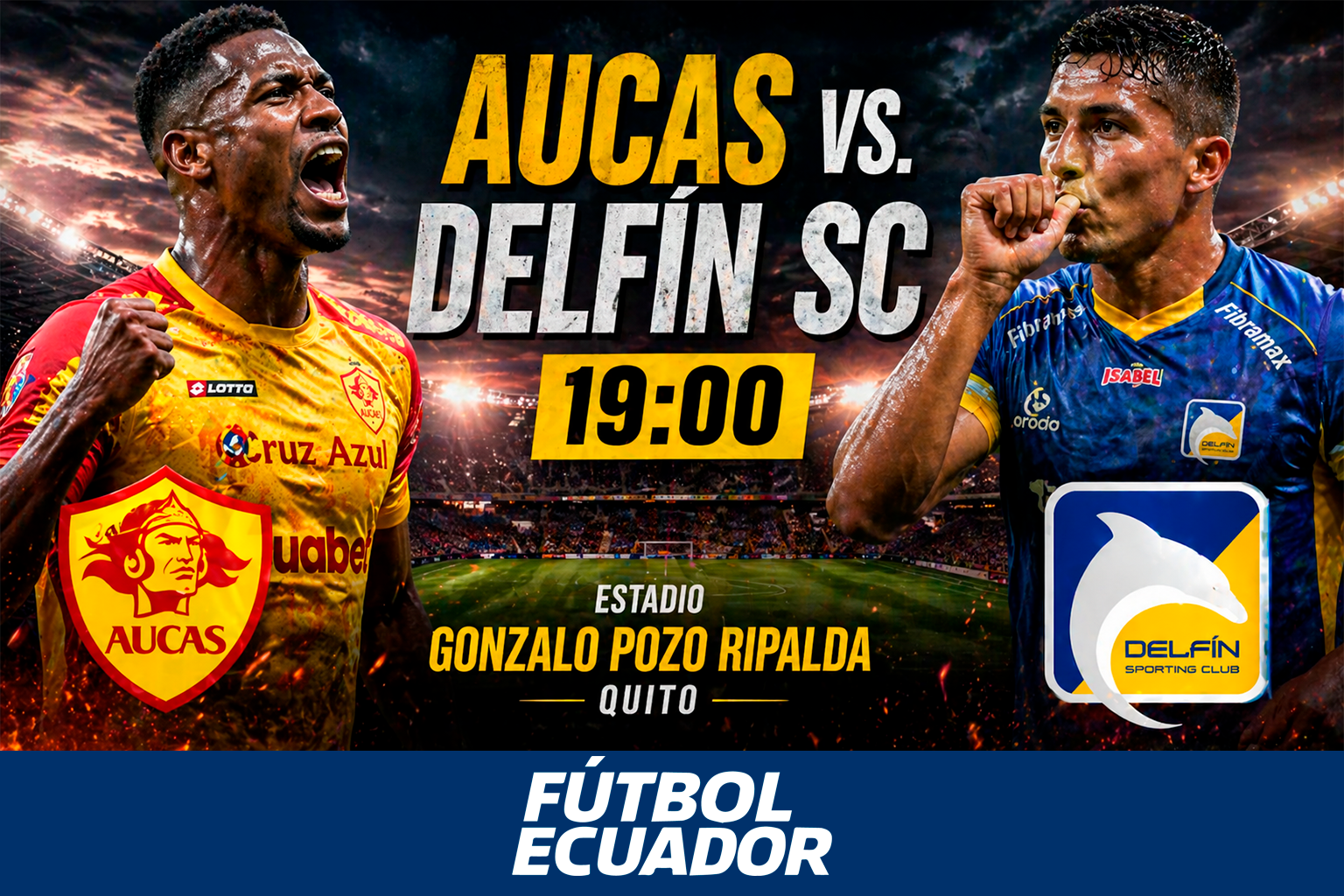 Aucas vs Delfín SC: duelo clave en Quito por la LigaPro