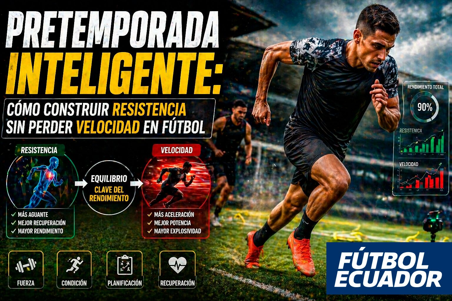 Pretemporada inteligente: cómo construir resistencia sin perder velocidad en fútbol