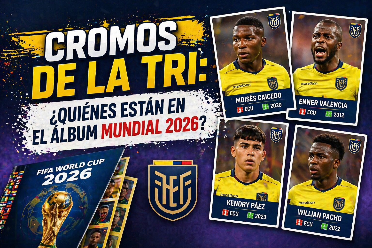 ¡La Tri en tus manos! Estos son los futbolistas de Ecuador que aparecen en el álbum del Mundial 2026